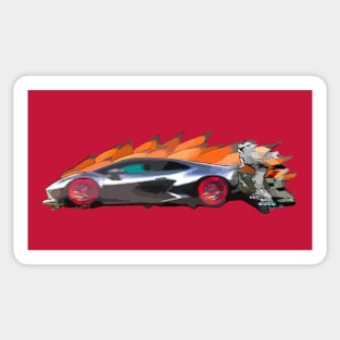 Stego-Soar Towing Rollerblade Skater Into Red Shift Sticker